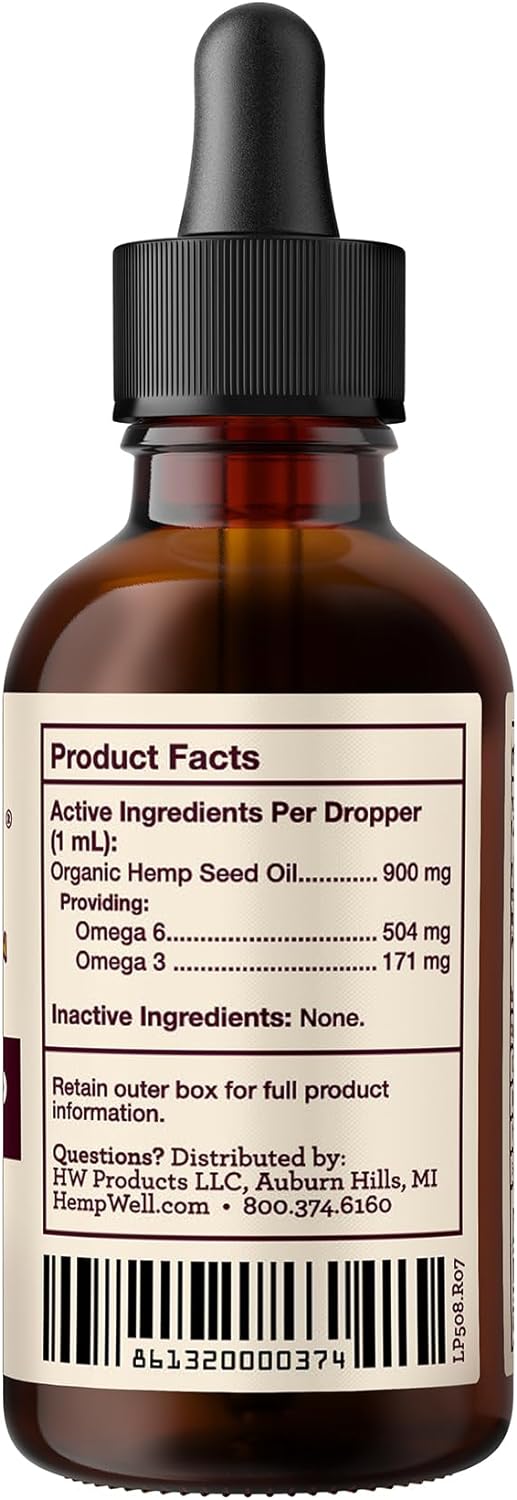 Organic Hemp Well Bird Hemp Oil – 2 Ounces. Parrot, Parakeet, Cockatiel and All Birds for Supporting Health, Feather Plucking, Destructive Behavior Reduction, Immune Support, and Relaxation.