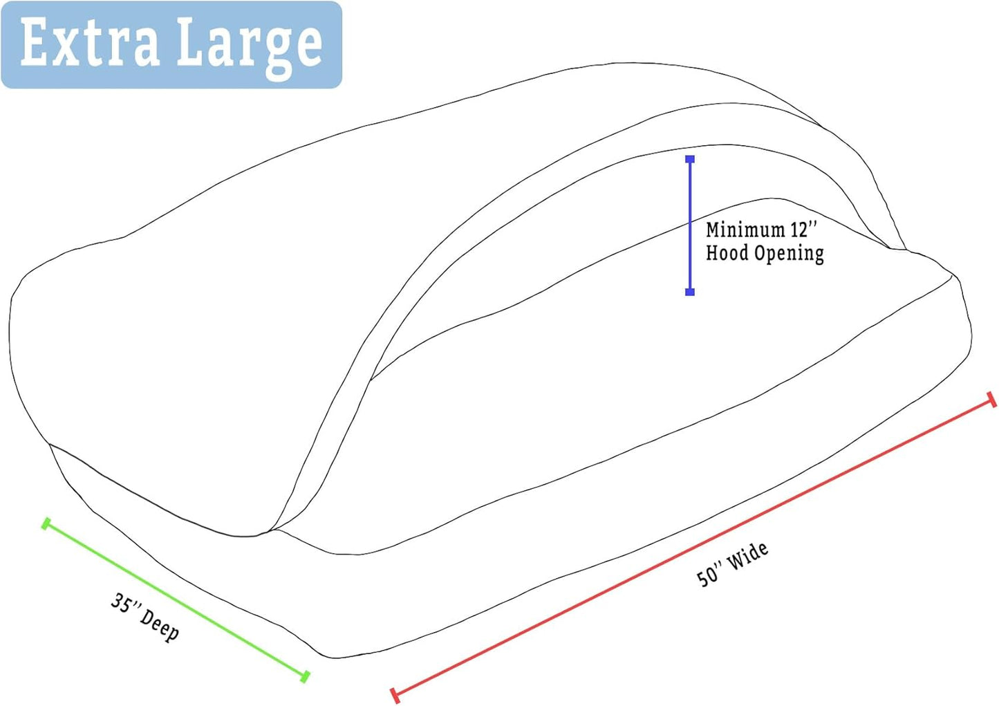 Snoozer Pet Products Luxury Rectangle Cozy Cave Dog Bed with Microsuede, Extra Large, Anthracite