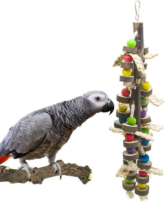 EBaokuup Wood Bird Chewing Toys-Blocks Parrot Tearing Toys Best for Finch,Budgie,Parakeets,Cockatiels, Conures,Love Birds and Amazon Parrots