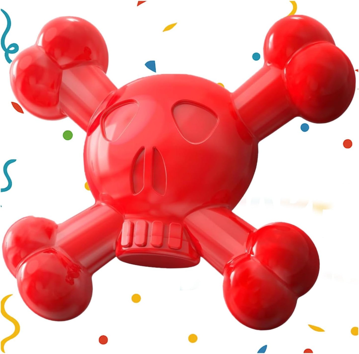 Dog Chew Toys for Aggressive Chewers – Indestructible Nylon Bone for Puppy Teething,Tough Chew Toy for Small Dogs, Bacon Flavor and Outdoor Fun, Skull Design