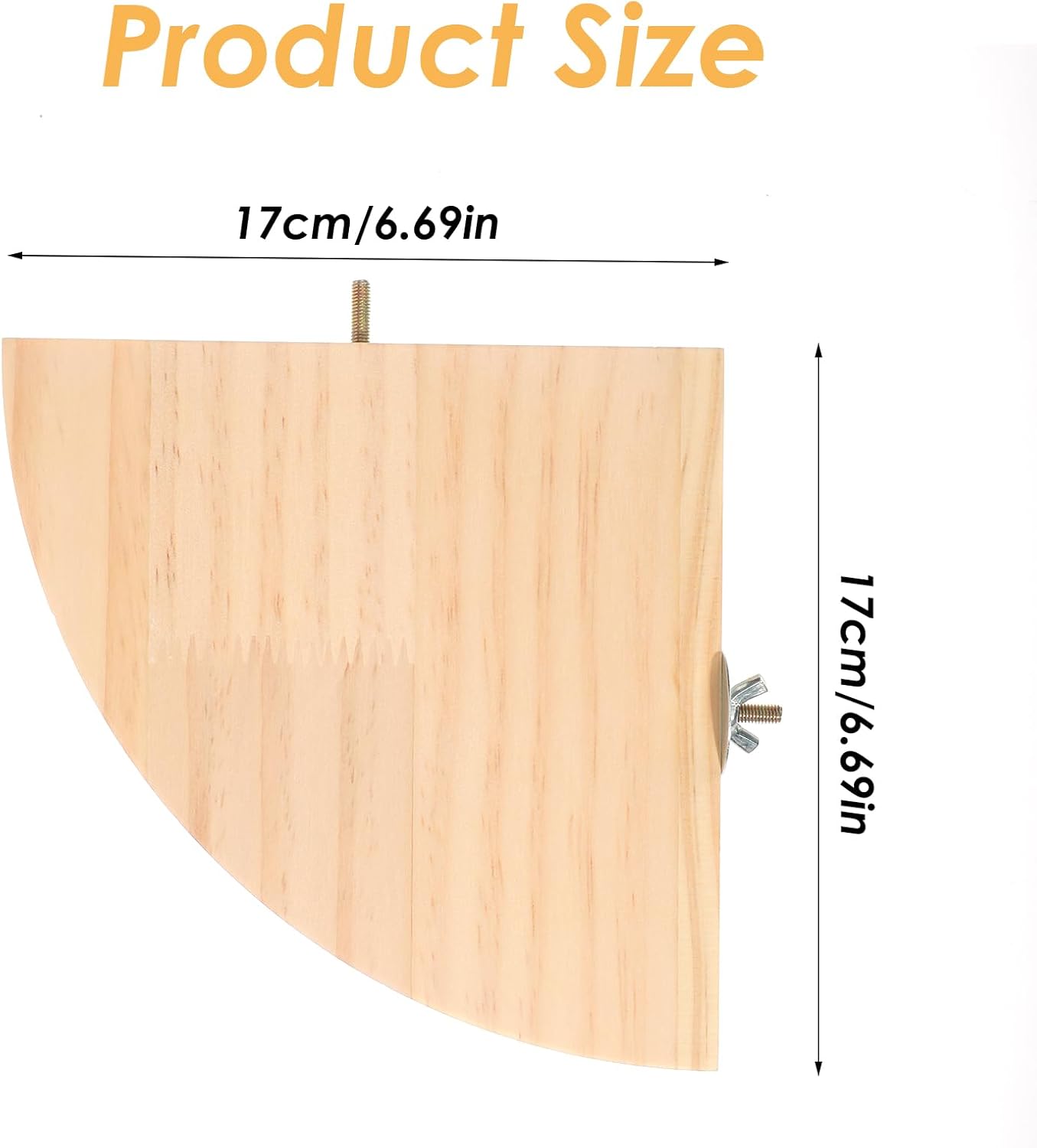 Bird Perch Platform Stand Wooden Parrot Perch Corner 6.7 Inches Fan Shape Playground Cage Accessories Parrot Stand Flat Perches for Bird Cages Corner Shelf for Birds Parrots Hamster Gerbil