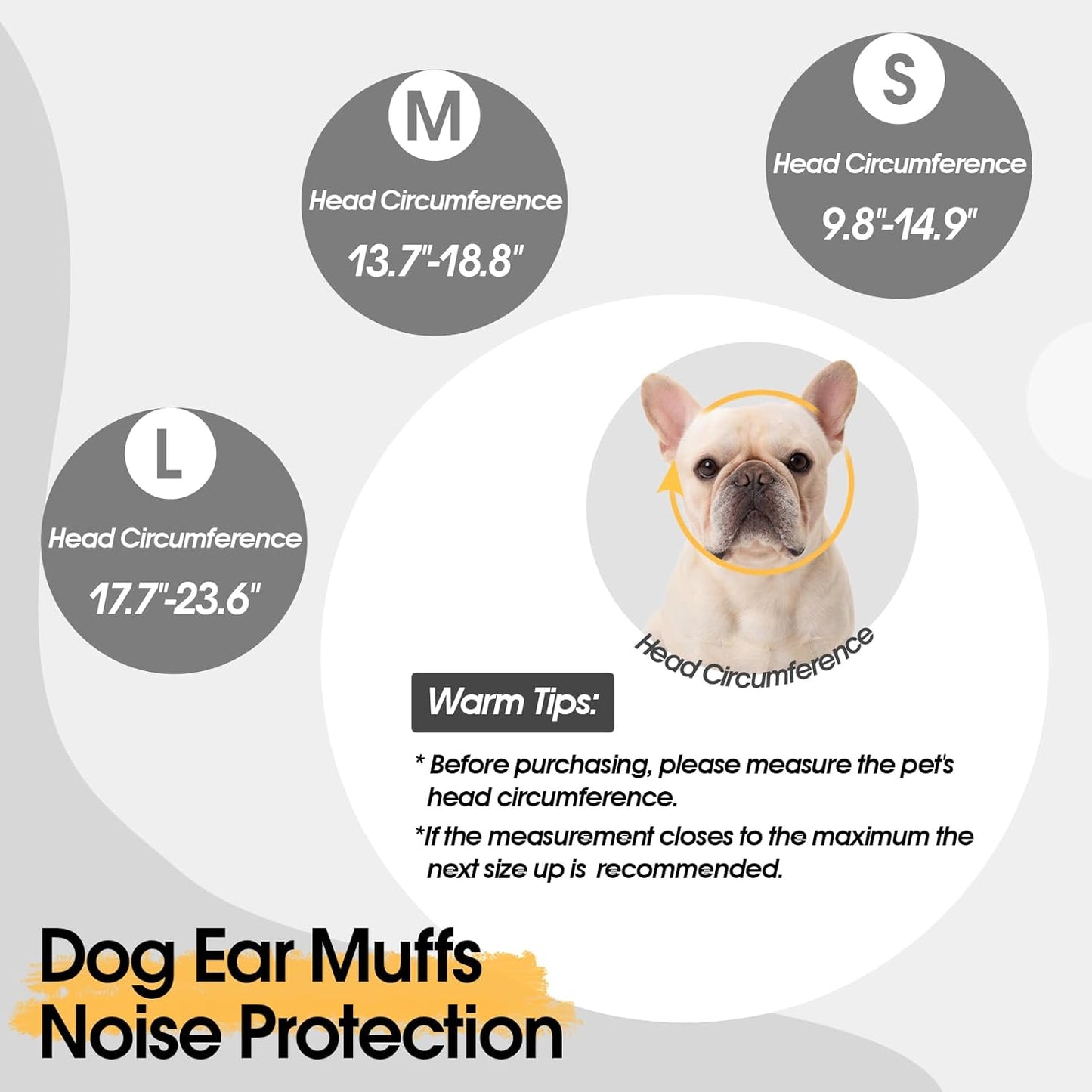 Dog Calming Hoodie, Dog Ear Muffs Noise Protection & Anxiety Relief, No Shake Ear Wraps for Dogs Quiet Ears Cover Headband for Fireworks Grooming Swimming Bathing Force Drying