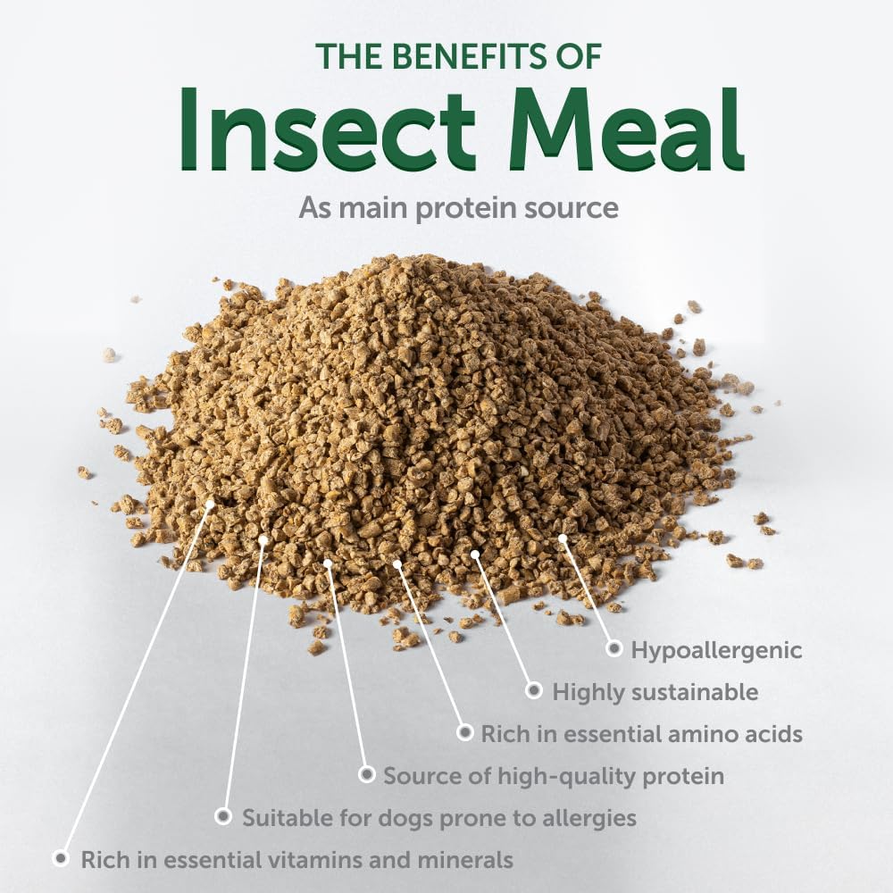 Nature's Protection Dry Dog Food for Puppy & Adult - High Protein Tear Stain Formula - Hypoallergenic Kibble for Small, Medium & Large Breed Dogs with Light Fur (Superior Care - Insect, 22 lb)