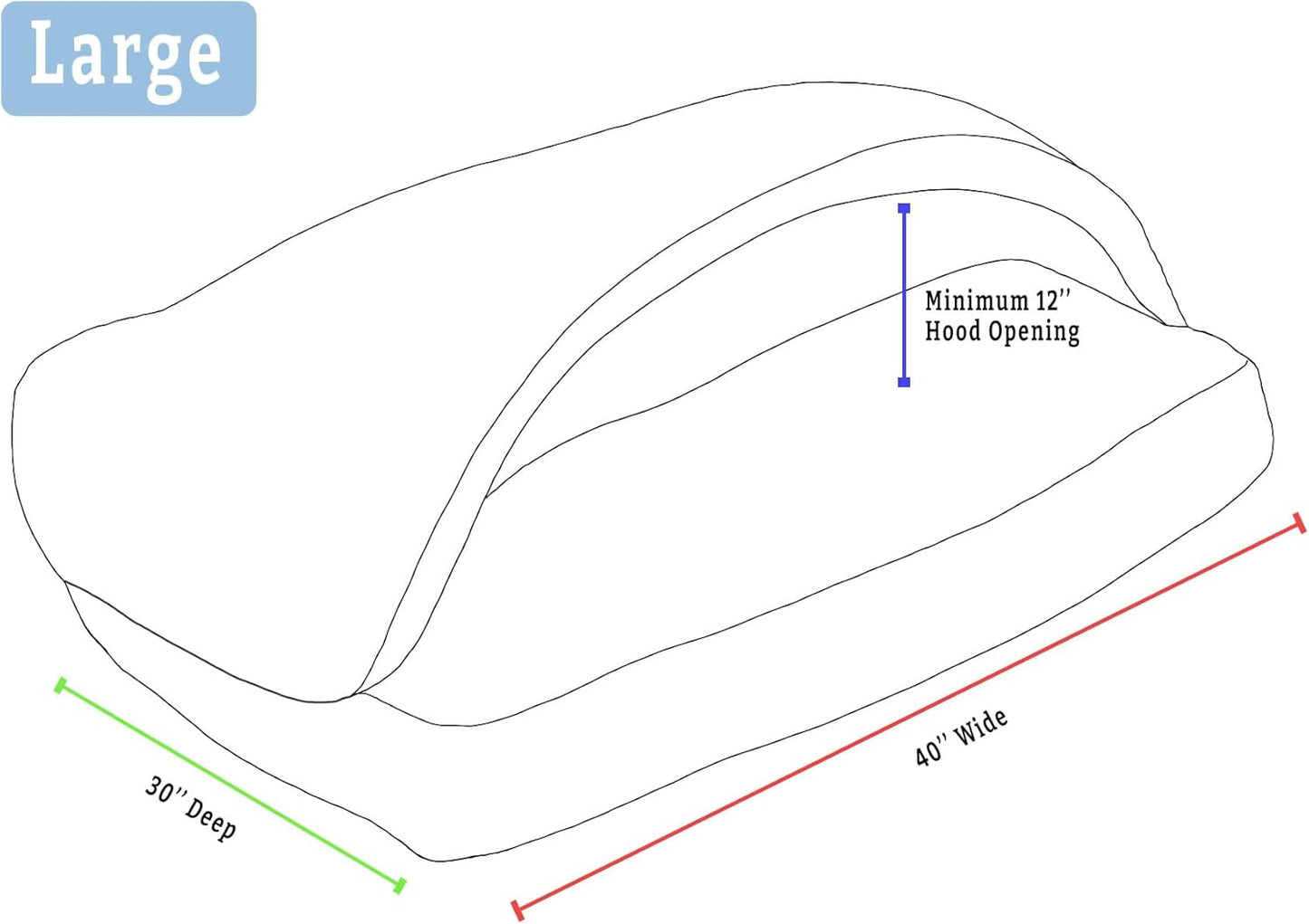 Snoozer Pet Products Luxury Rectangle Cozy Cave Dog Bed with Microsuede, Showdog Collection, Large, Merlin Pewter