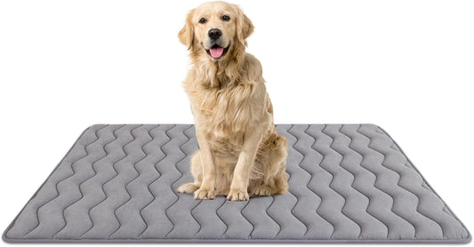 Bubble bear Dog Crate Mat - Upgraded Thick, Ultra Soft, Washable & Anti-Slip Kennel Pad for Small/Medium/Large Dogs, Dark-Hued to Hide Stains (42"x28")