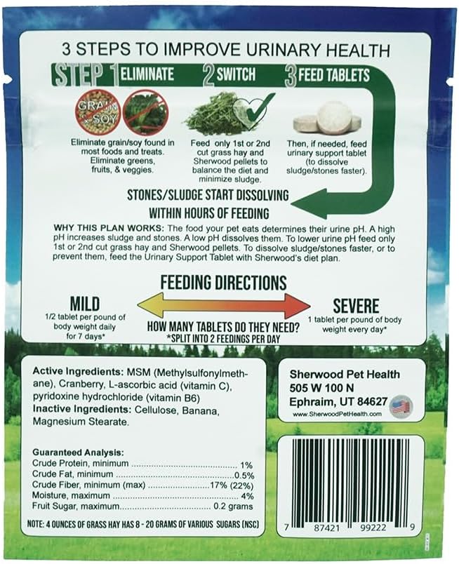 Urinary Support by Sherwood Pet Health (100 Tablets - 60 Grams)