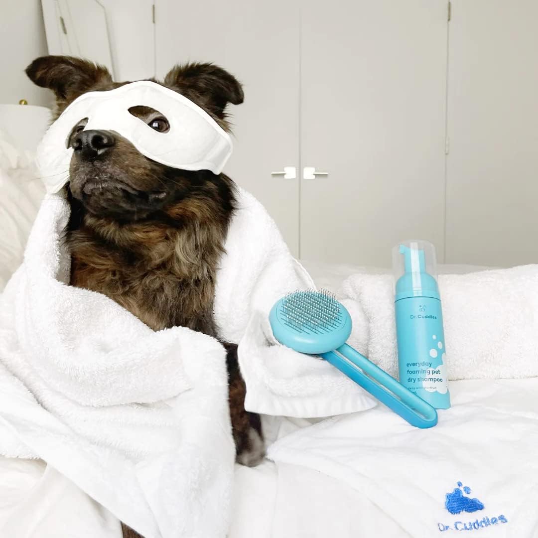 Foaming Dog Dry Shampoo, Waterless Dog Shampoo No Rinse - Waterless Cat Shampoo, Natural Botanicals & Deodorant for Fresh Smelling Fur on Dogs & Cats, Vet Formulated, Cleans & Conditions, Summer Pawty