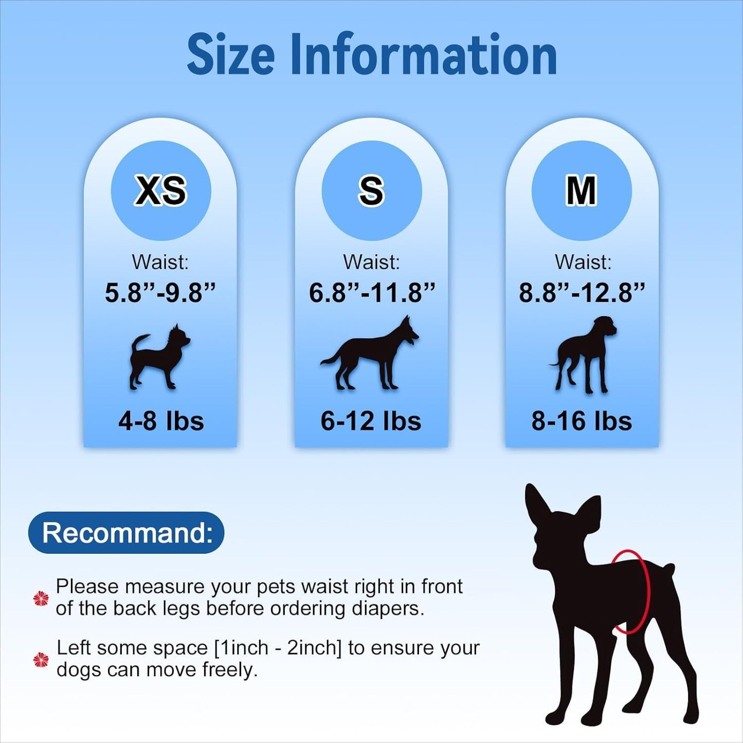 Pet Soft Dog Diapers Female, Disposable Dog Diapers, Cat Diaper for Female Cats, Puppy Diaper 8pcs XSmall