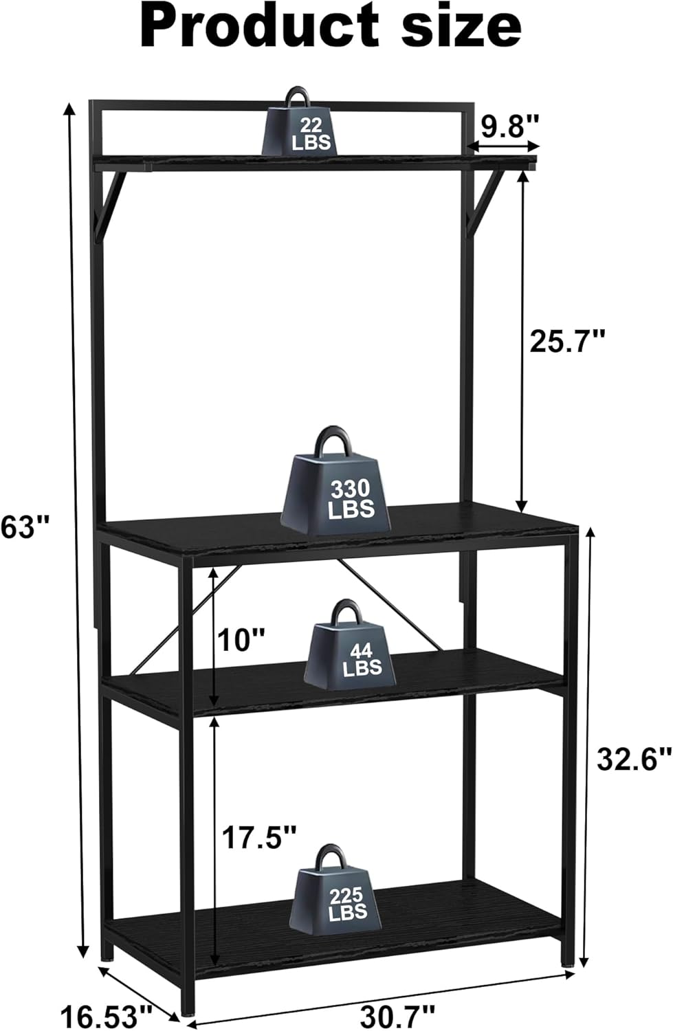 GDLF 20-29 Gallon Fish Tank Stand with Plant Shelf, Aquarium Stand with Storage Shelf for 20 Gallon Long Aquarium 30.7" x 16.53" Tabletop Fits Turtle or Reptile Terrariums