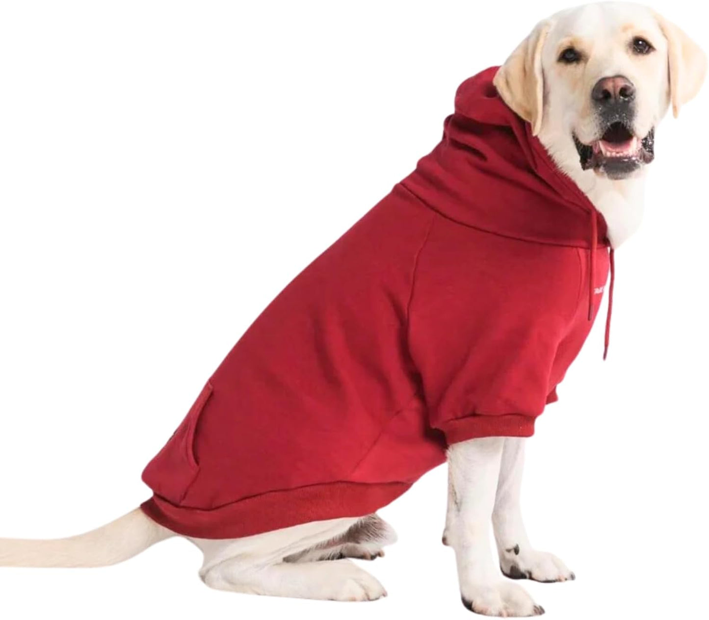 Spark Paws Dog Hoodie – Premium Dog Sweater for Small, Medium, and Large Dogs | Warm Outfits for French Bulldogs, Pitbull, Puppy, Winter Jacket Alternative - Burgundy - 5XL