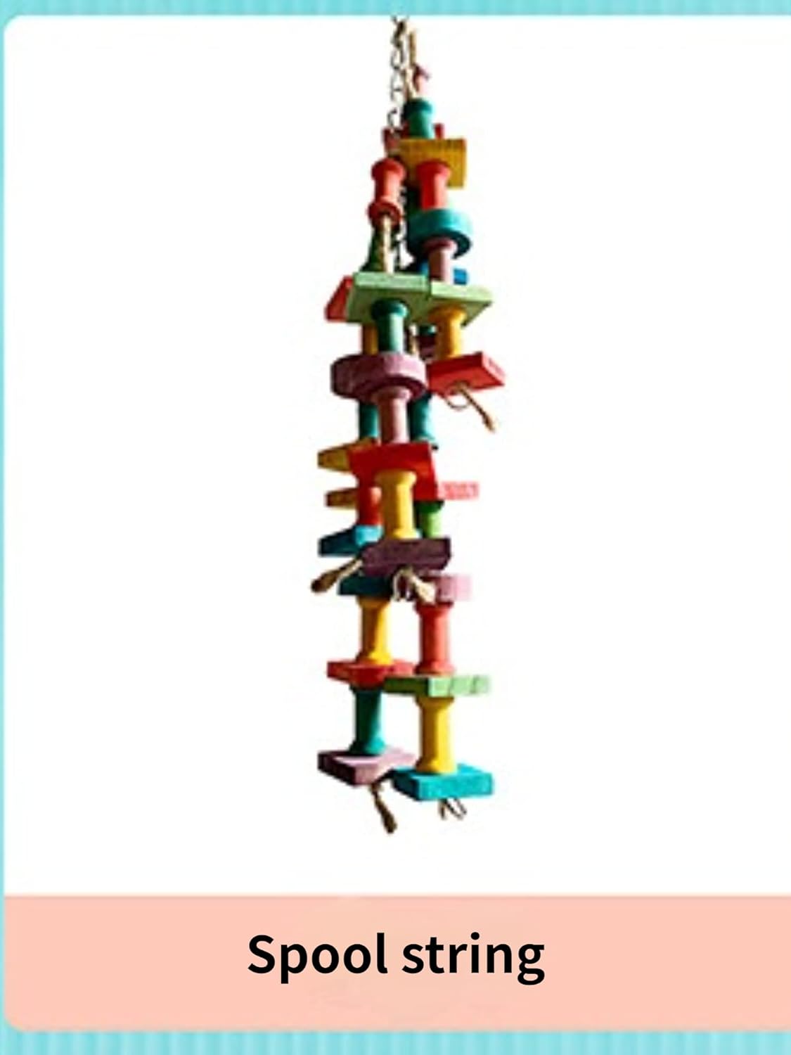 Bird Spiral Rope Perch, Bird Hemp Rope Swing Perch, Bird Cage Stand Pole Accessories, Bird Standing Climbing Toy for Parrot Parakeet Budgies Lovebirds Cockatiels (Medium)