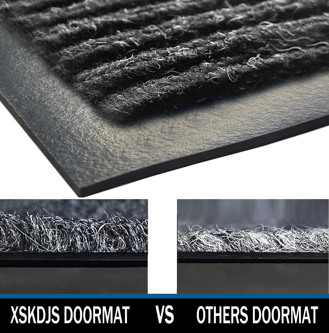 Door Floor Mat Commercial Grade Large Size 3' x 10'Heavy Duty Tough Entry Collection Slip Skid Entrance Mat with Rubber Backing Low Profile and Easy to Clean Indoor Outdoor Rug