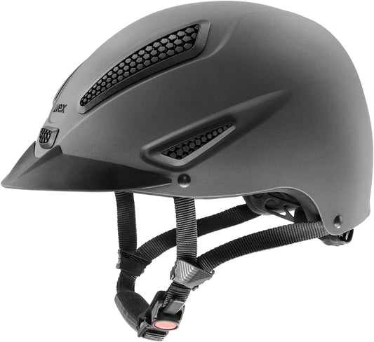 uvex perfexxion II Horse Riding Helmet for Women & Men, Anthracite - Adjustable & Excellent Ventilated Helmet