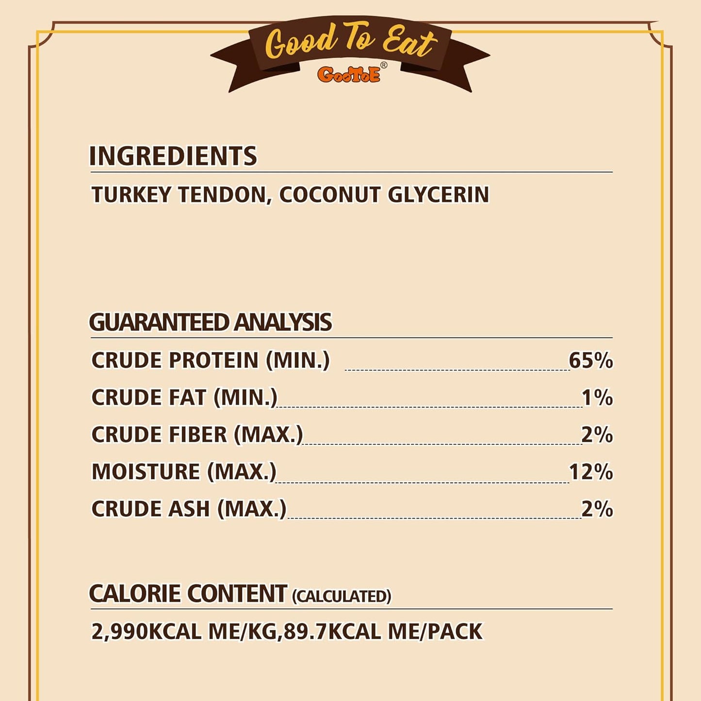 Gootoe Turkey Tendons for Dogs –All-Natural, Hypoallergenic Dog Treats, Rawhide Alternative, Long Lasting Puppy Chews, Healthy Dog Treats for Medium Breeds, Ring (M), 16 oz Pack (1 lb)