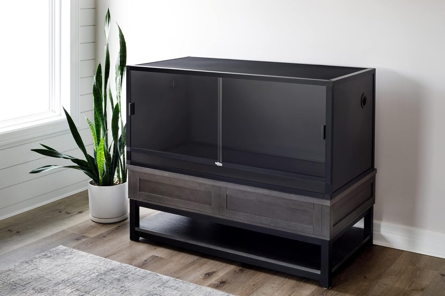 4x2x2 (120 Gallon) Bearded Dragon Enclosure V2 PVC Panels, Glass Doors, Lightweight, Easy to Assemble, Heavy Duty Screen, Aluminum Frame