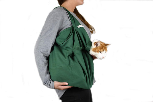 Cozy Comfort Carrier - Large Green Cat Carrier, Cat Holder for Cutting Nails, & Cat Carrier Pouch for Vet Visits, Medication Administration, Dental Care, & Travel