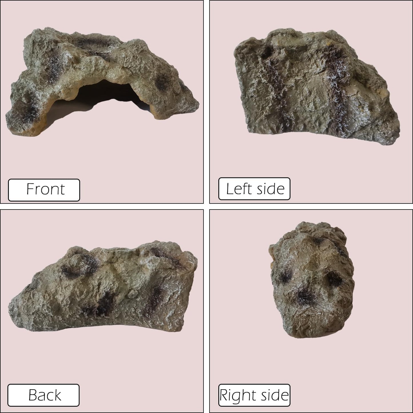 IBWell Resin Leopard Gecko Hide, True to Nature Reptile Rock for Bearded Dragon Hideout Snake Hides for Ball Pythons, Tortoise House Terrarium DÉCor - Large