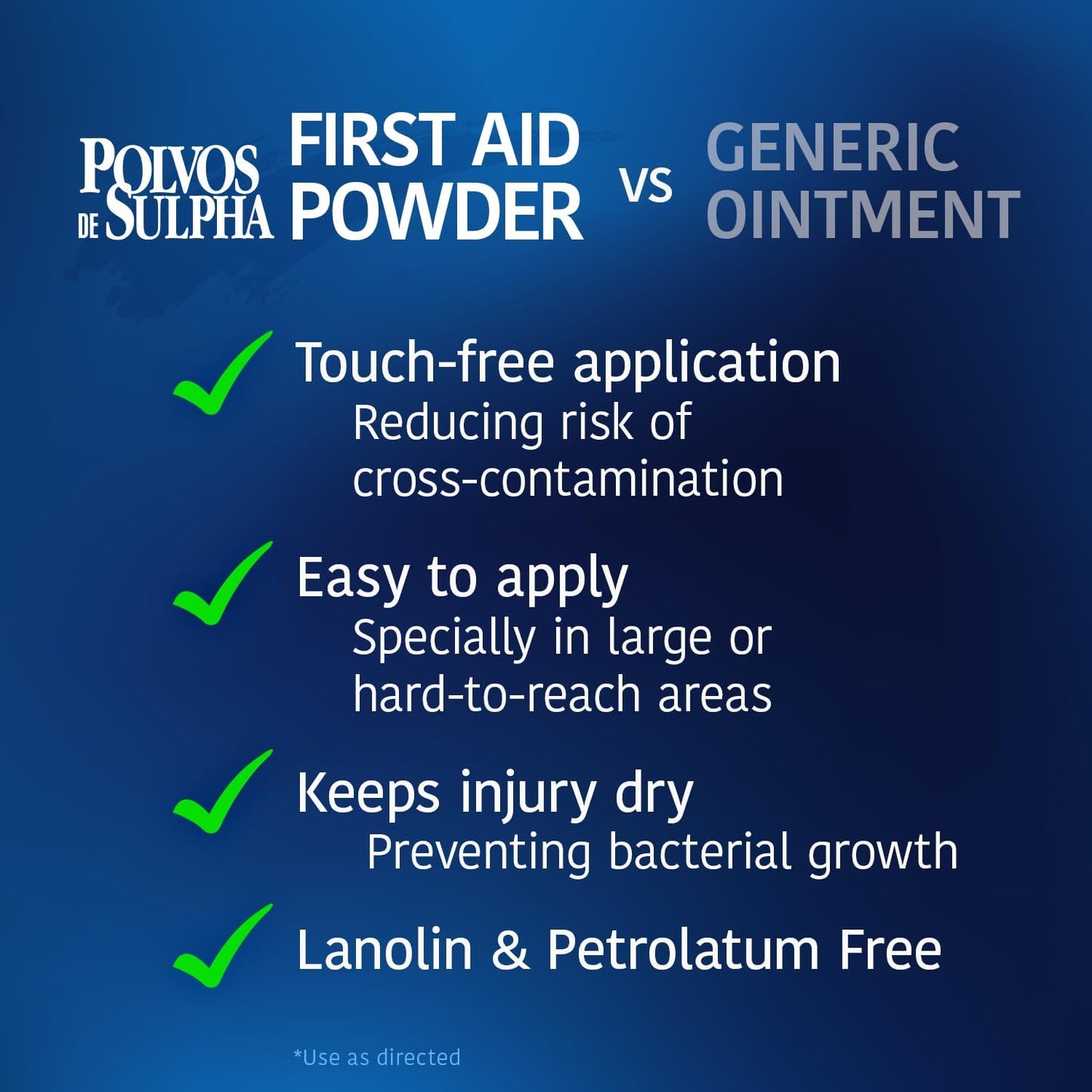 Polvos de Sulpha First Aid Antibiotic Powder 7.5 mg