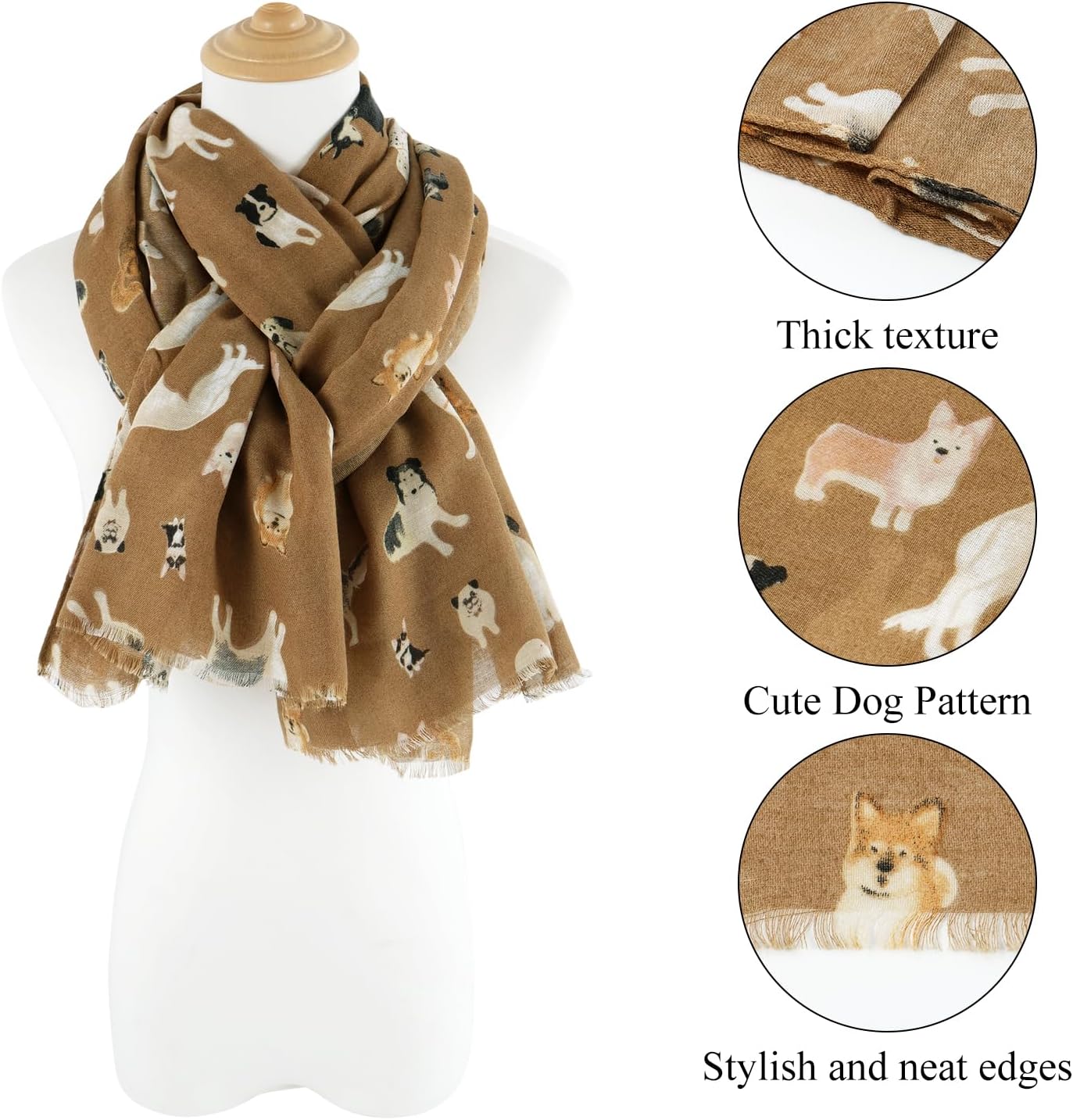 E-Clover Fashion Scarf for Women Lightweight Scarves Shawl Wrap for Spring/Summer Winter