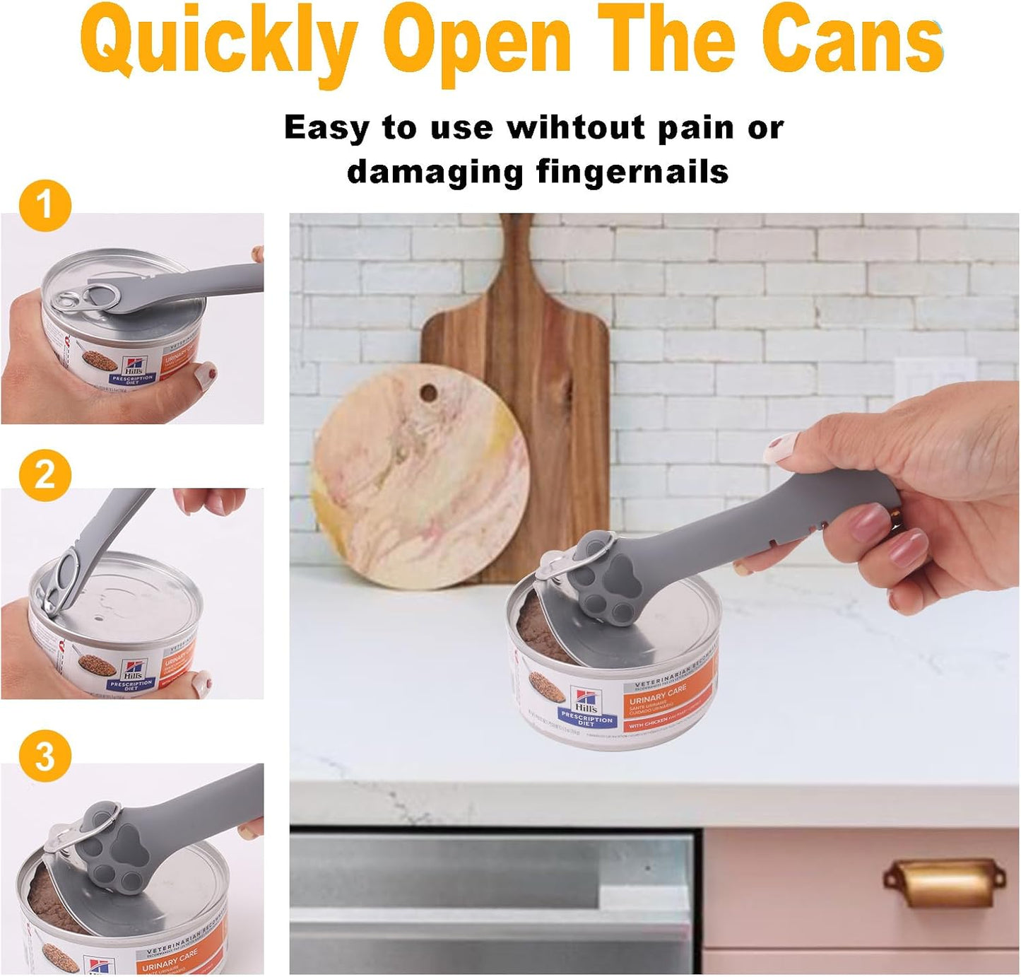 Comtim 5 Pcs Silicone Dog & Cat Food Covers - Multi-Function Can Opener Top/Spoon Spatula for Wet Food