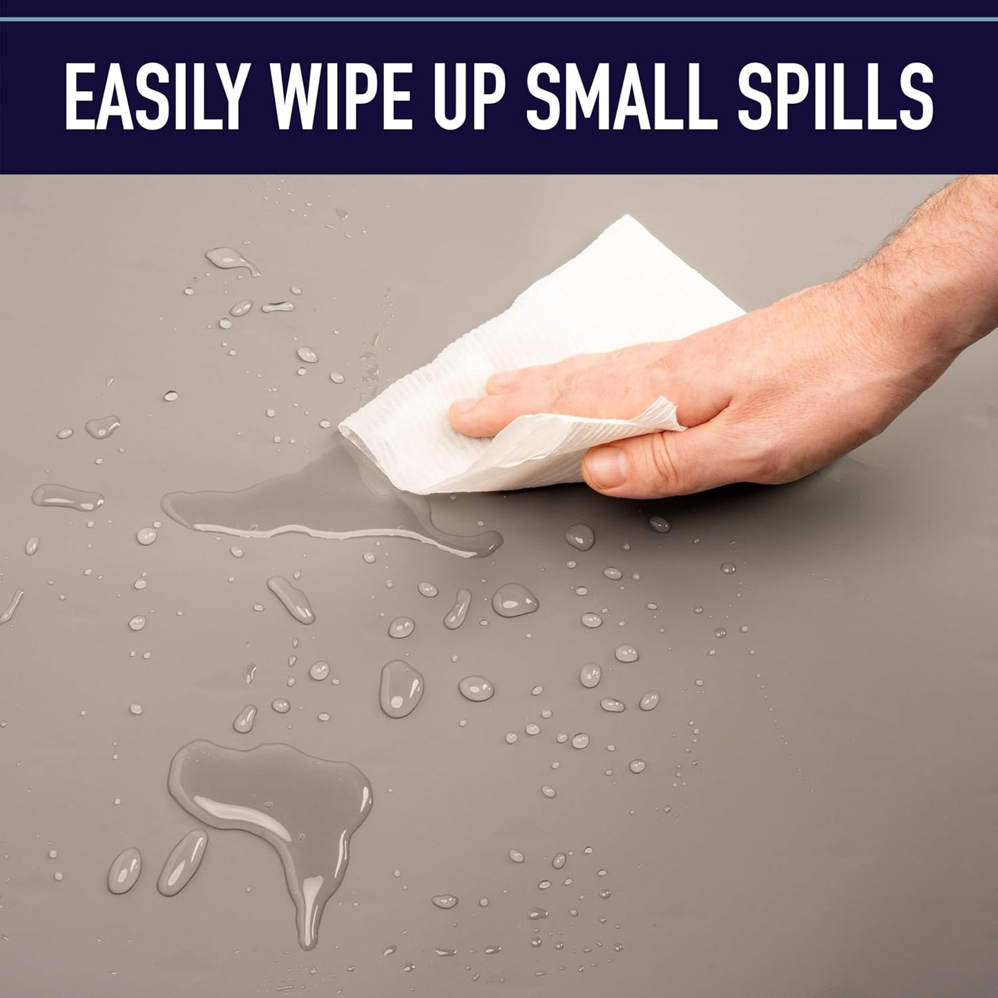 Leash Boss Dog Food Mat for Food and Water Bowls, Waterproof Silicone Pet Feeding Mat for Floors, Extra Tall Raised Edges, Cat and Dog Placemat for Floors, Dishwasher Safe (Medium: 20"x 13" - Beige)