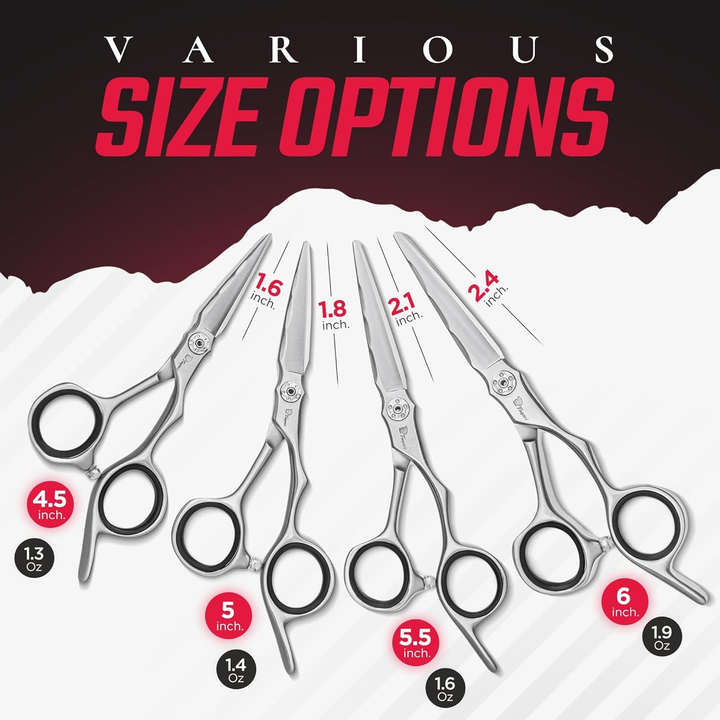 Fagaci Professional Hair Cutting Scissors 5” Japanese Steel for Ultra-Precise Cuts, Razor Sharp Blades Hair Scissors for Women & Men, Extreme Durability Hair Shears, Hair Cutting Barber Scissors