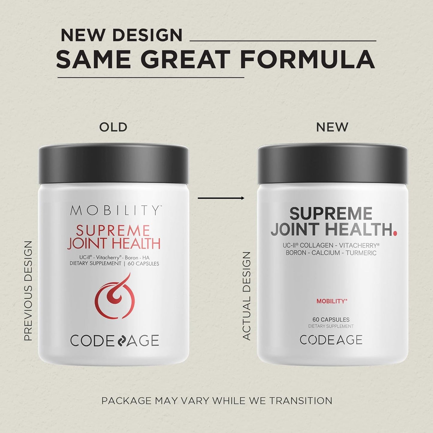 Codeage Supreme Joint Health, UC-II Collagen Capsules Type II, VitaCherry Sport Cherries, Boron, Calcium Fructoborate, Hyaluronic Acid, Turmeric, Bromelain & Boswellia Supplement, Non-GMO, 60 Count