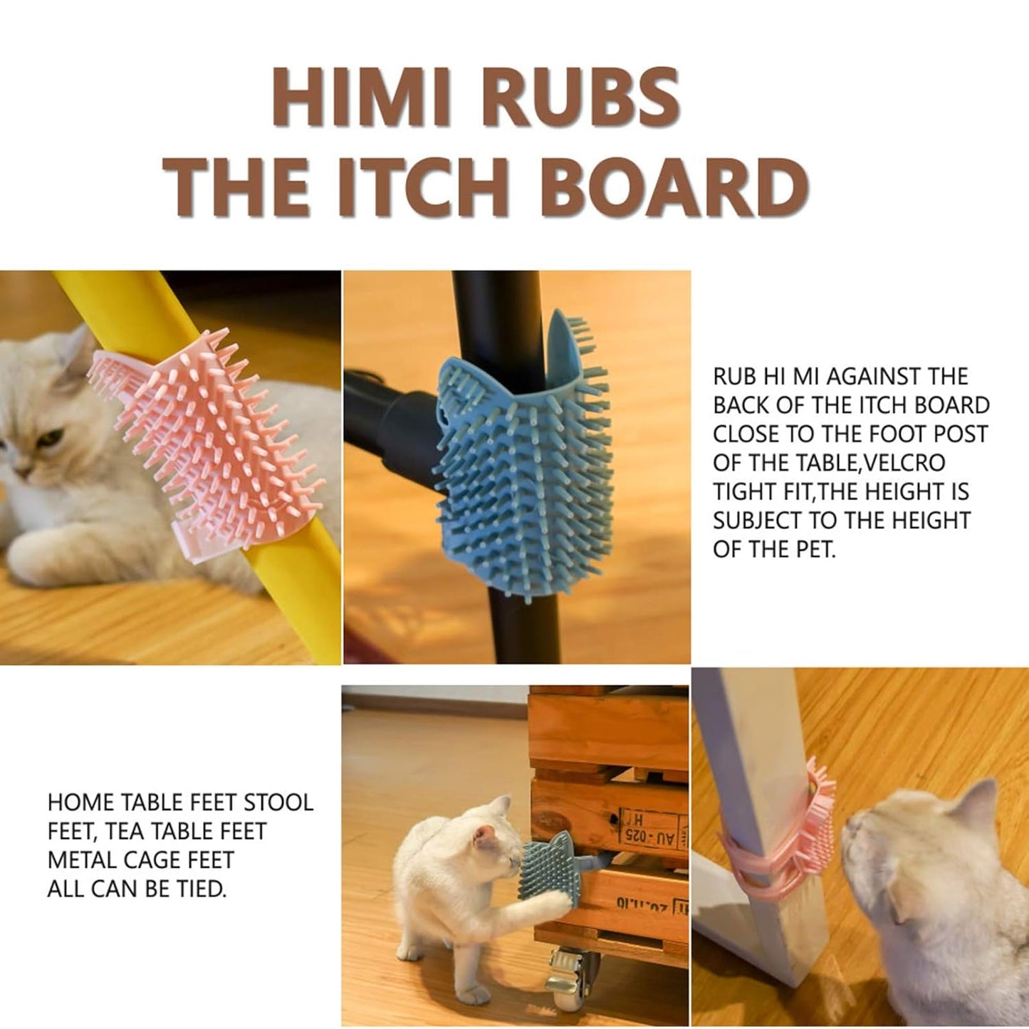 ABCOOL Cat Pet Self Grooming Comb Brush - Multi Functional Catnip Flavor Corner Massage Glove Tool for Kitten Puppy Relaxing, Extra Soft Silicone Pins Handy Hair Shedding Trimming