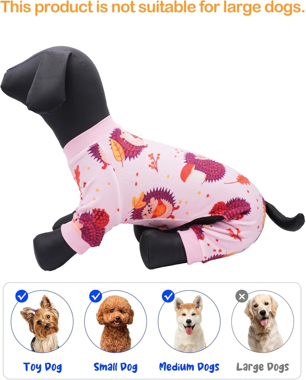 PET SHOW 4 Pack Fall Small Dog Pajamas Thanksgiving Clothes Doggies Girl Boy Soft Stretchy PJs Autumn Jumpsuit Puppy Cats Onesies Outfits with Sleeve Pets Dachshund Costume S