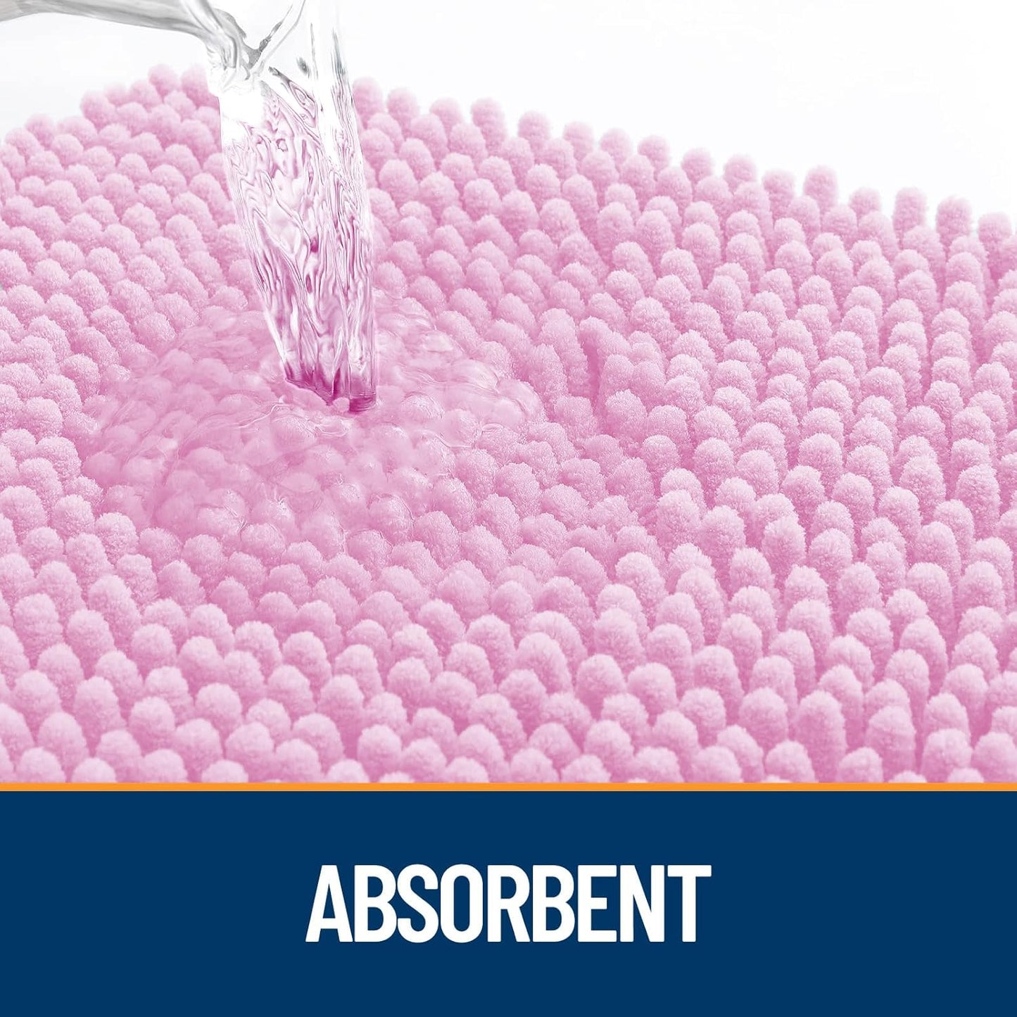 OLANLY Dog Door Mat for Muddy Paws 59x24, Absorbs Moisture and Dirt, Absorbent Non-Slip Washable Doormat, Quick Dry Chenille Mud Mat for Dogs, Entry Indoor Entryway Carpet for Inside Floor, Pink