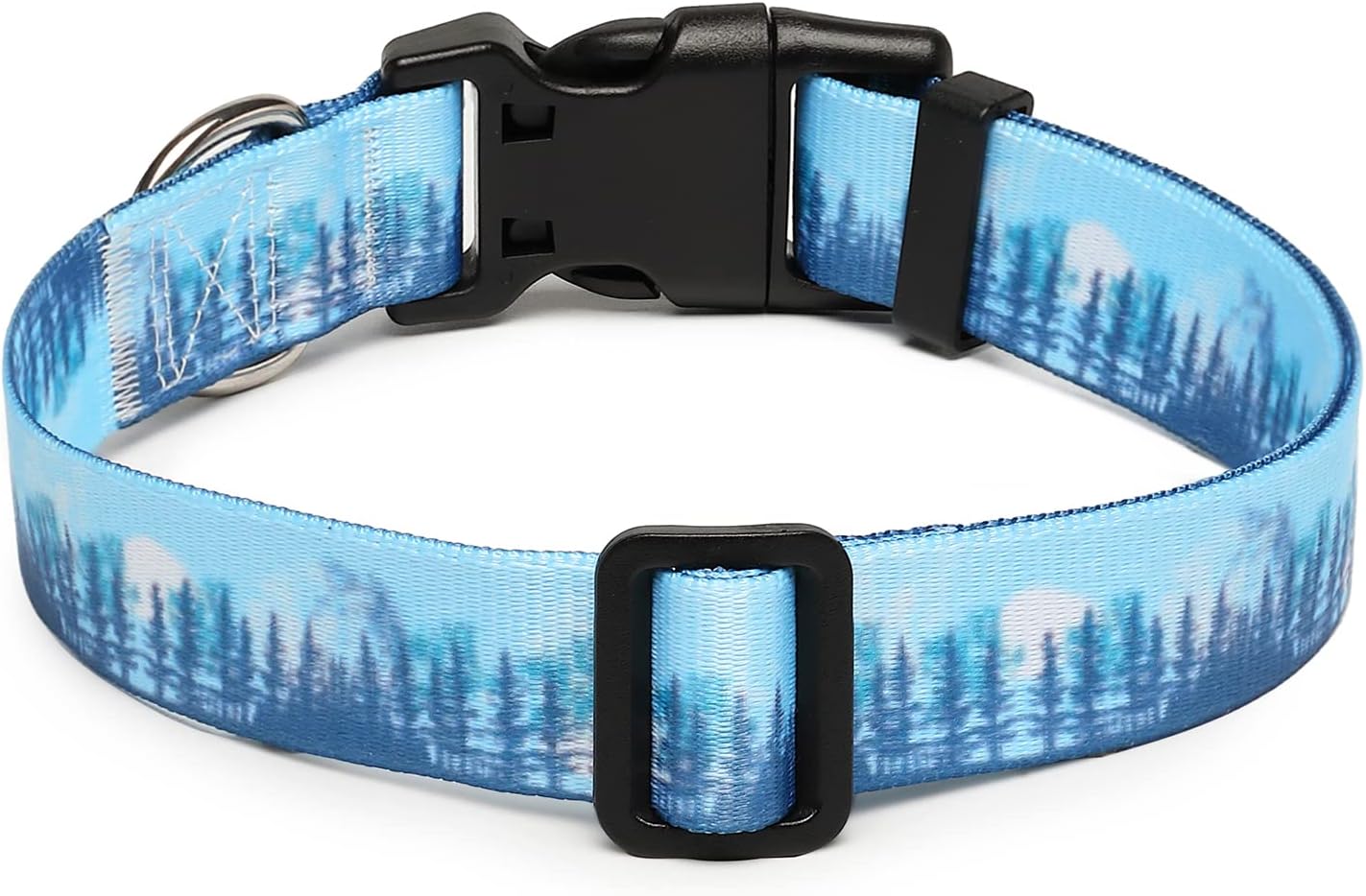 Mercano Adjustable Dog Collar - Special Design Patterns, Soft Nylon Comfortable Durable Pet Collar for Small Medium Large Dogs (S, Forest)