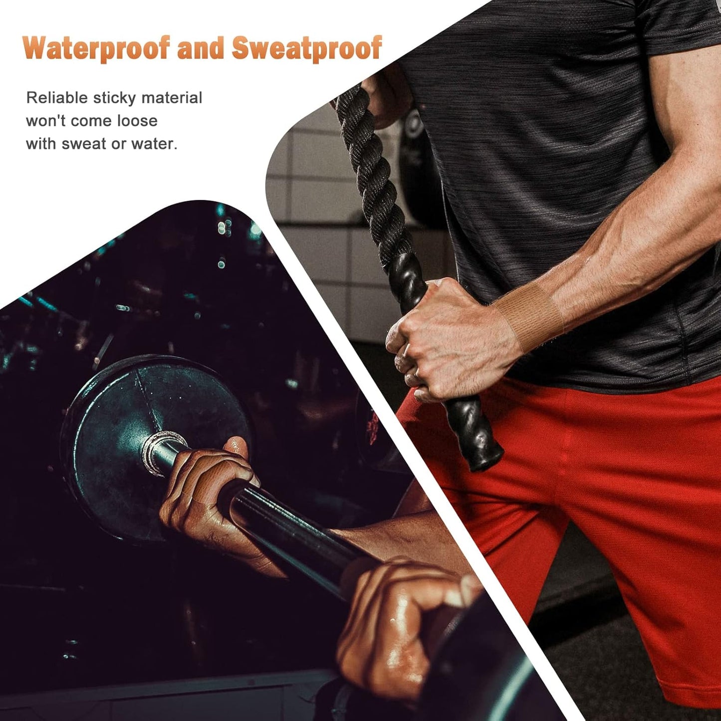 OK TAPE Self Adherent Cohesive Bandages Wrap 12Packs, 2 Inches X 5 Yards, Non-Woven Self Adhesive Athletic Sports wrap Tape, Vet Wrap Bandages Tape, for Thumb Finger Wrist Ankle (White)