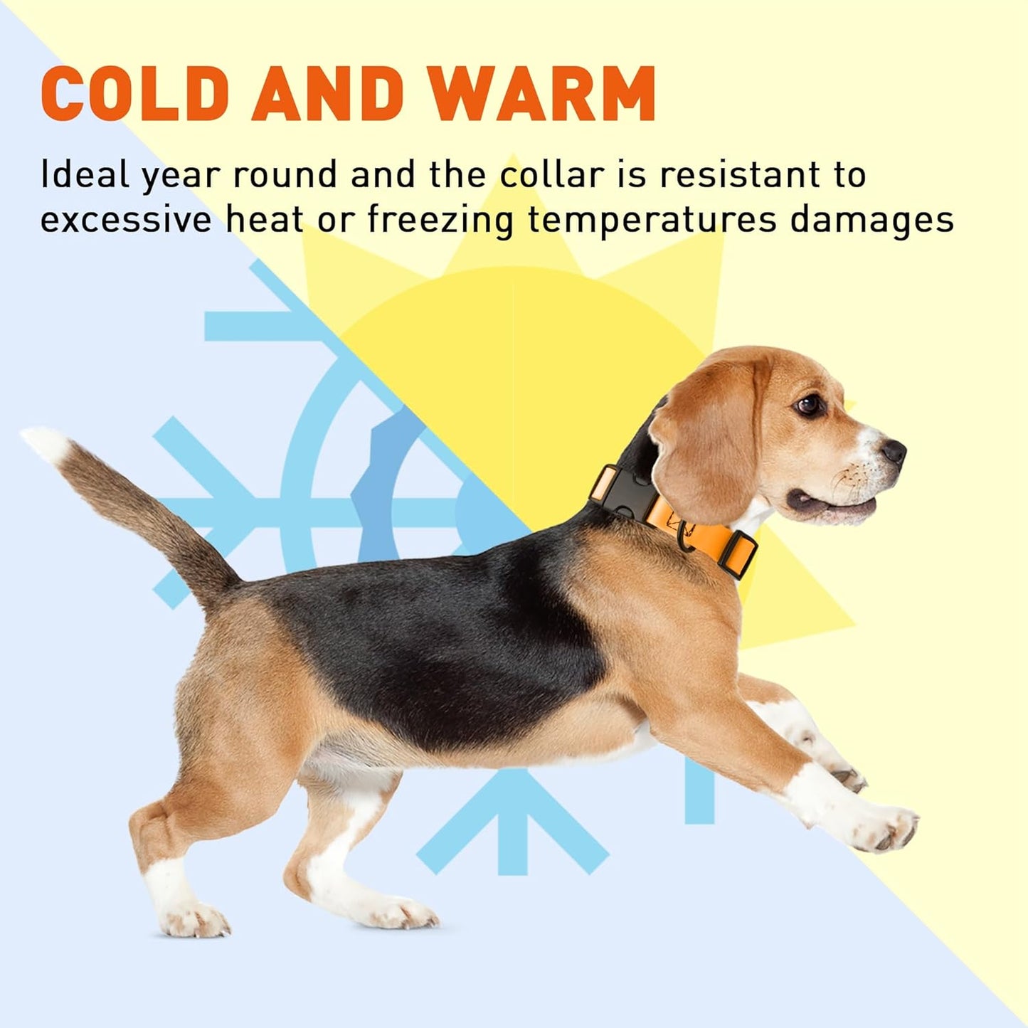 Dogline Biothane Waterproof Dog Collar with Quick Release Buckle Strong Coated Nylon Webbing with Odor- Proof for Easy Care Easy to Clean Fits Small Medium Large Dogs, Tangerine Orange 3/4" W 12-19" L