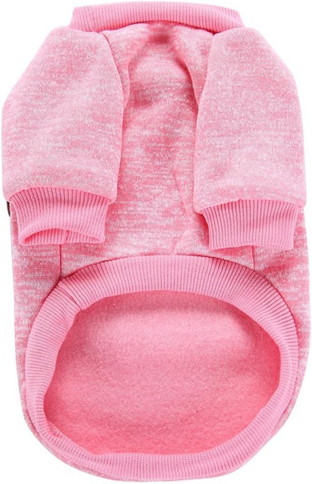 Jecikelon Dog Clothes Dogs Sweater Soft Puppies Clothing Winter Puppy Sweaters Warm Outfit for Dogs Small XXS XS Cat Apparel (Pink, L)