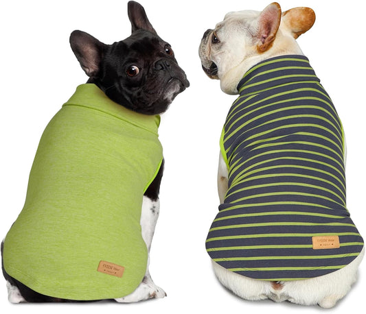KYEESE 2Pack Dog Sweater Warm Pet Coats Soft Dachshund Clothes Dog Sweaters for Small Dogs Male Turtleneck Small Pets Sweaters Stretchy Dogs Clothes Pullover Pet Sweatshirt