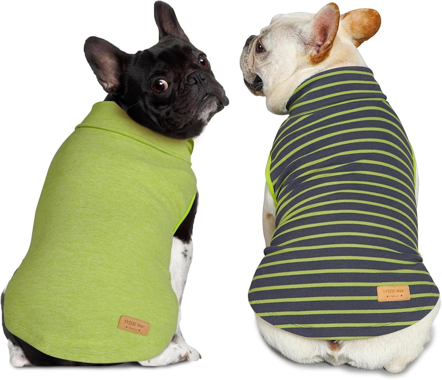 KYEESE 2Pack Dog Sweater Stretchy Dogs Clothes Dog Sweaters for Small Dogs Male Soft Dachshund Clothes Warm Pet Coats Turtleneck Small Pet Sweaters Pullover Pets Sweatshirt