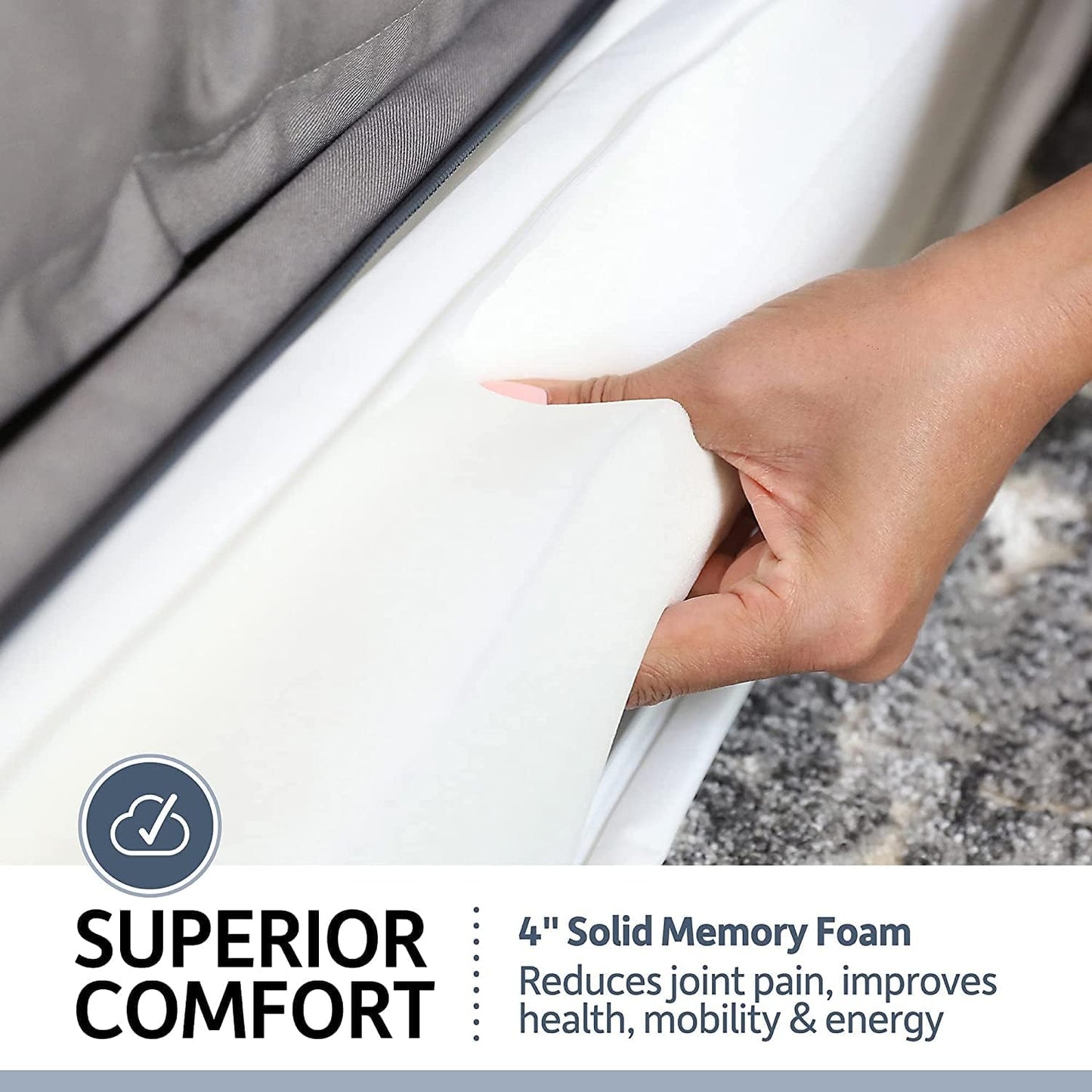 PetFusion Ultimate Dog Bed, Orthopedic Memory Foam, Multiple Sizes/Colors, Medium Firmness Pillow, Waterproof Liner, YKK Zippers, Breathable 35% Cotton Cover,1yr. Warranty,Brown, X-Large (44x34")