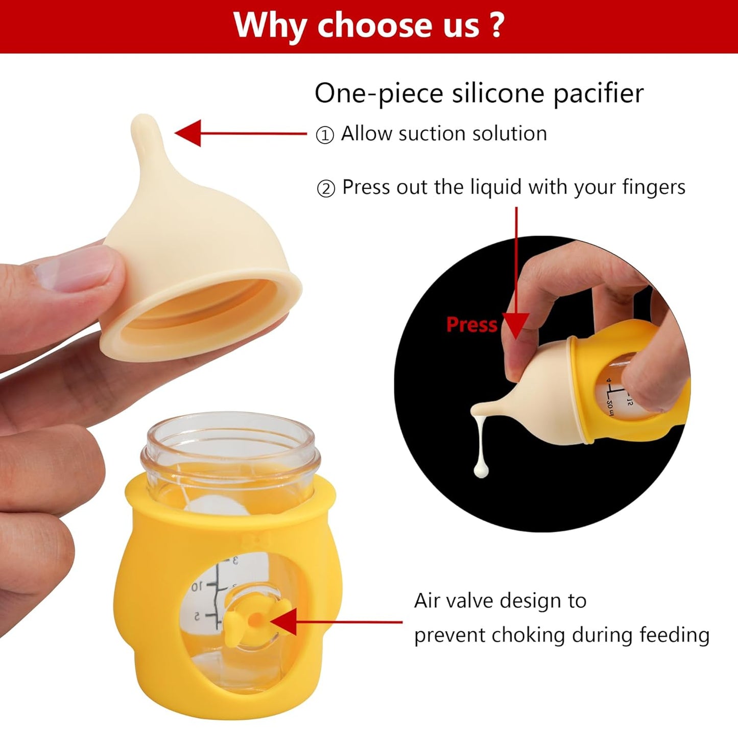 Puppy Bottles for Nursing，Kitten Bottles for Nursing，Pet Feeding Bottle，(Yellow- 20ml)