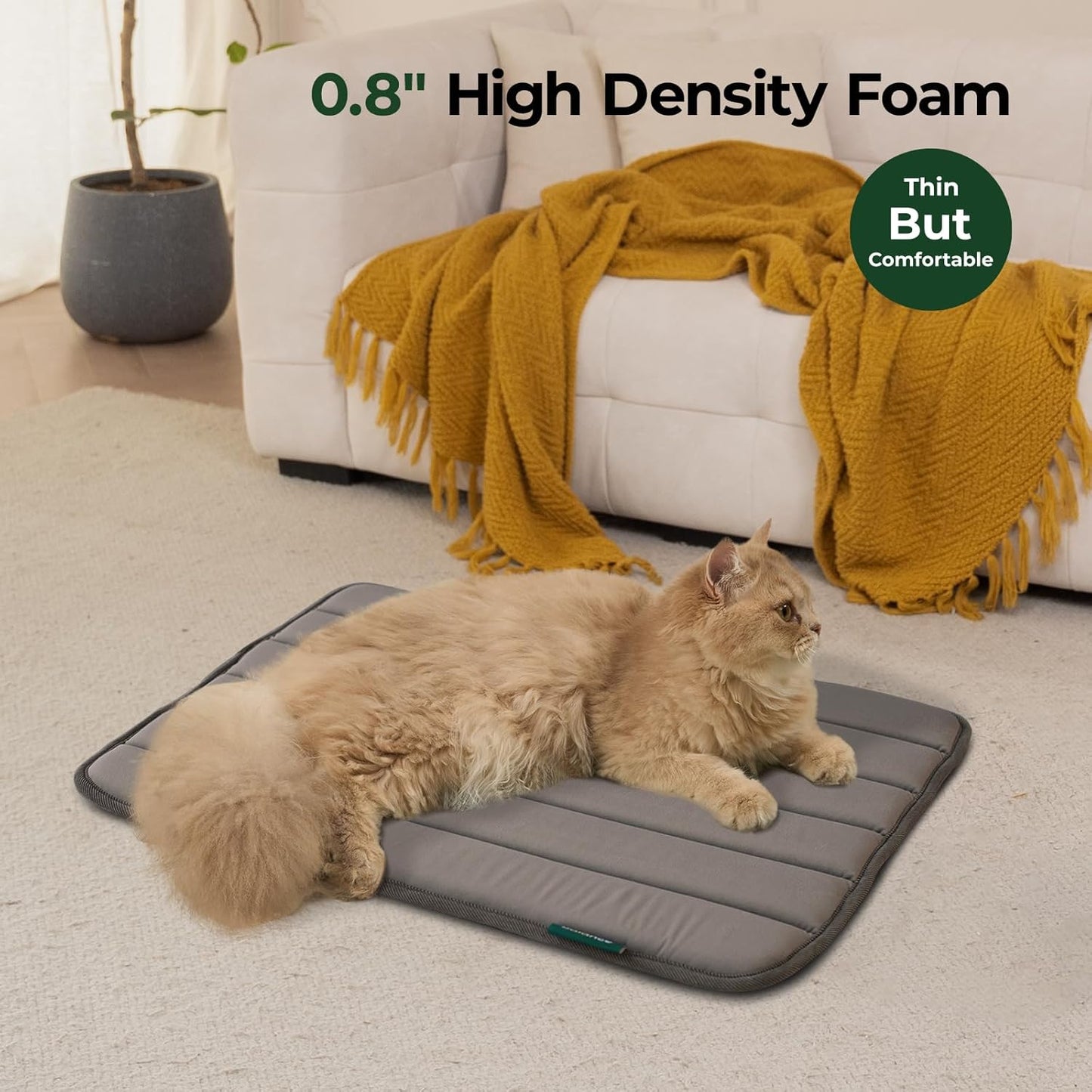 BALANCE Dog Crate Pad, Dog Foam Crate Mat Kennel Pad, Washable Water-Resistant Pet Bed Flat Dogs Cage Mat for Small Dogs