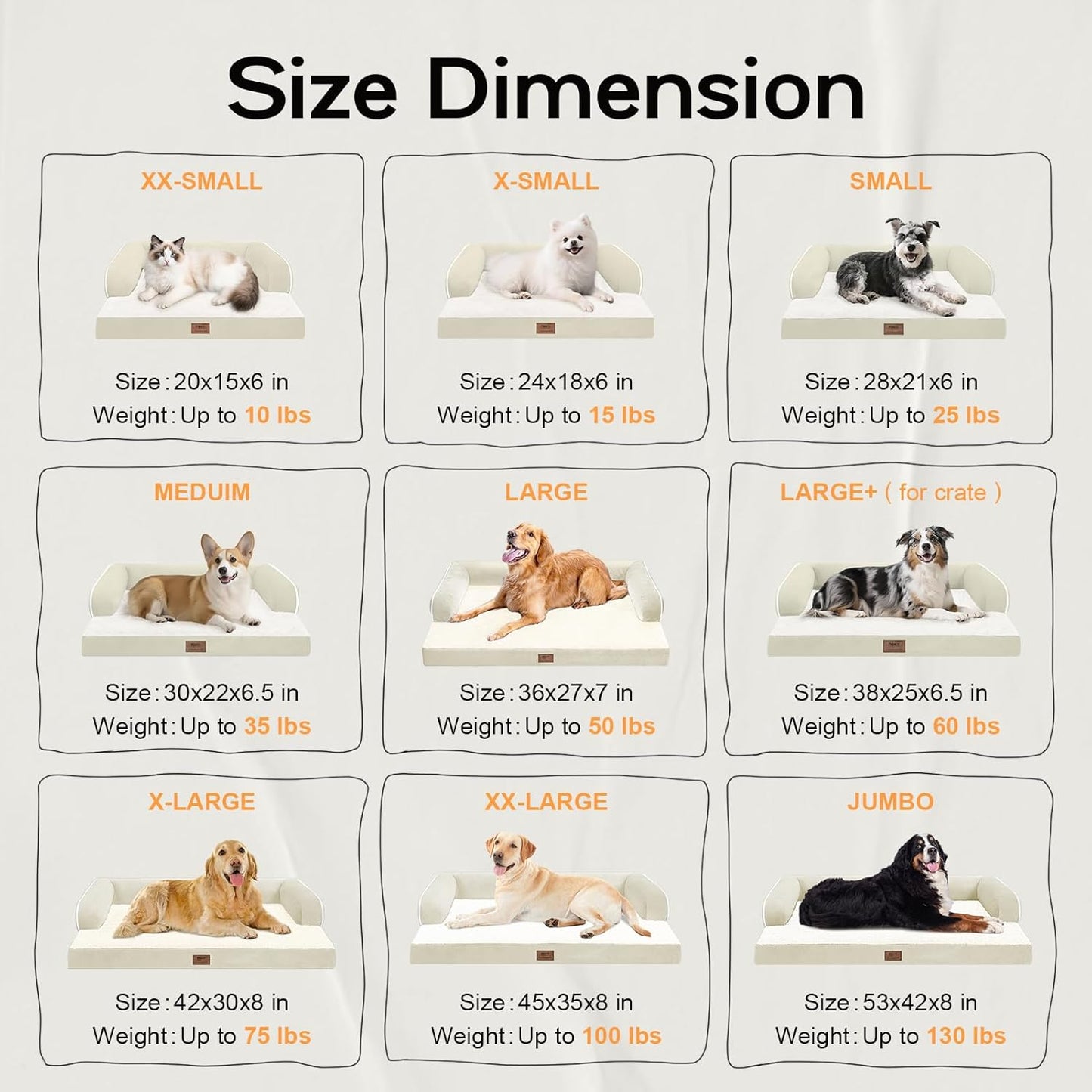 Small Dog Bed Orthopedic Washable Cat Bed Memory Foam Small Couch Sofa Indoor Comfy Pet Beds with Waterproof Removable Cover & Non-Slip Bottom