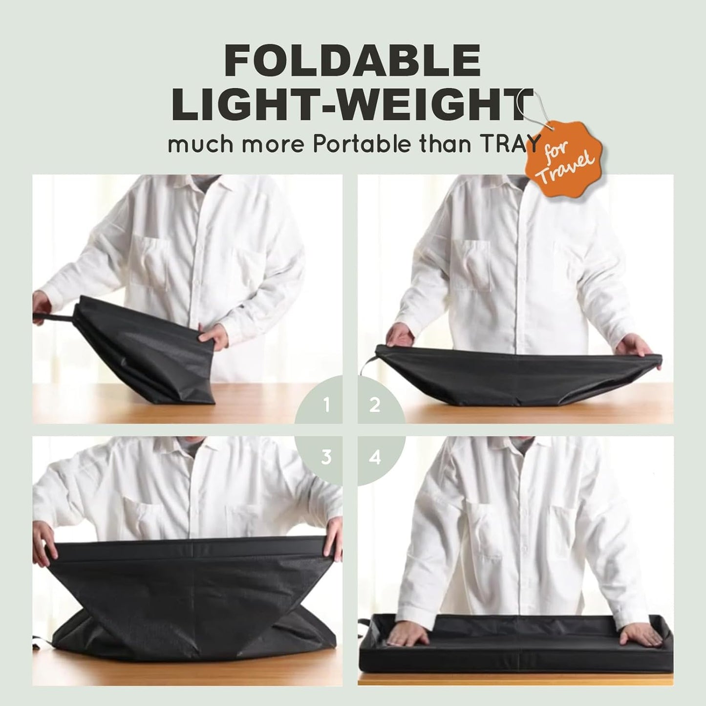 Dog Grass Pad with Foldable Dog Litter Box, Large Liner Base (33”×23”) for Balcony, 2 Artficial Grass Pee Pads for Dogs, Pee Pad Holder, Potty Training