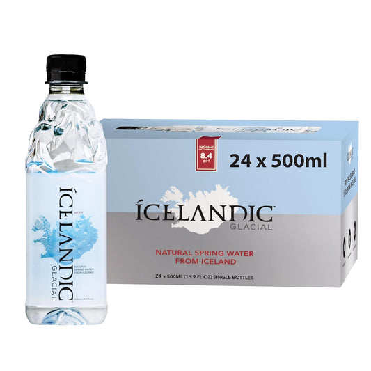 Icelandic Glacial Natural Spring Alkaline Water, 16.9 Fl Oz (Pack of 24)