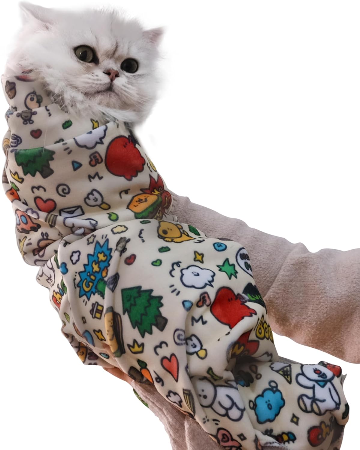 27.6" Cat Grooming Wrap Cat Wrap for Cutting Nails Cat Restraint for Nail Clipping Cat Swaddle Wrap Cat Burrito Wrap L(Within 15lbs) Anti-Scratch Anti-Escape Multifunctional Pet Tool