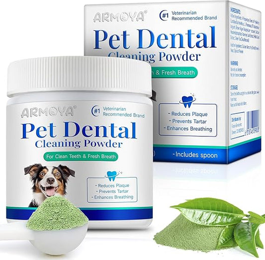 Dog Dental Powder,Pet Dental Powder,Teeth Cleaning Powder for Dogs,Dental Powder for Dogs,Plaque & Bad Breath Off Powder Dog, Dental Care Supplies for Small, Medium, Large Dogs 100g Brand: asusxcli