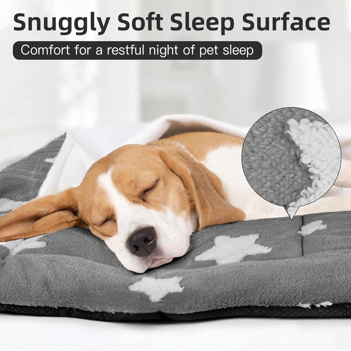 Mora Pets Dog Crate Pad Dog Bed Mat for XLarge Dogs Washable Thin Pet Kennel Pad for 48 inch Cage Ultra Soft Flat Puppy Mattress Cat Cushion for Cozy Sleeping Anti-Slip Grey 48 x 29