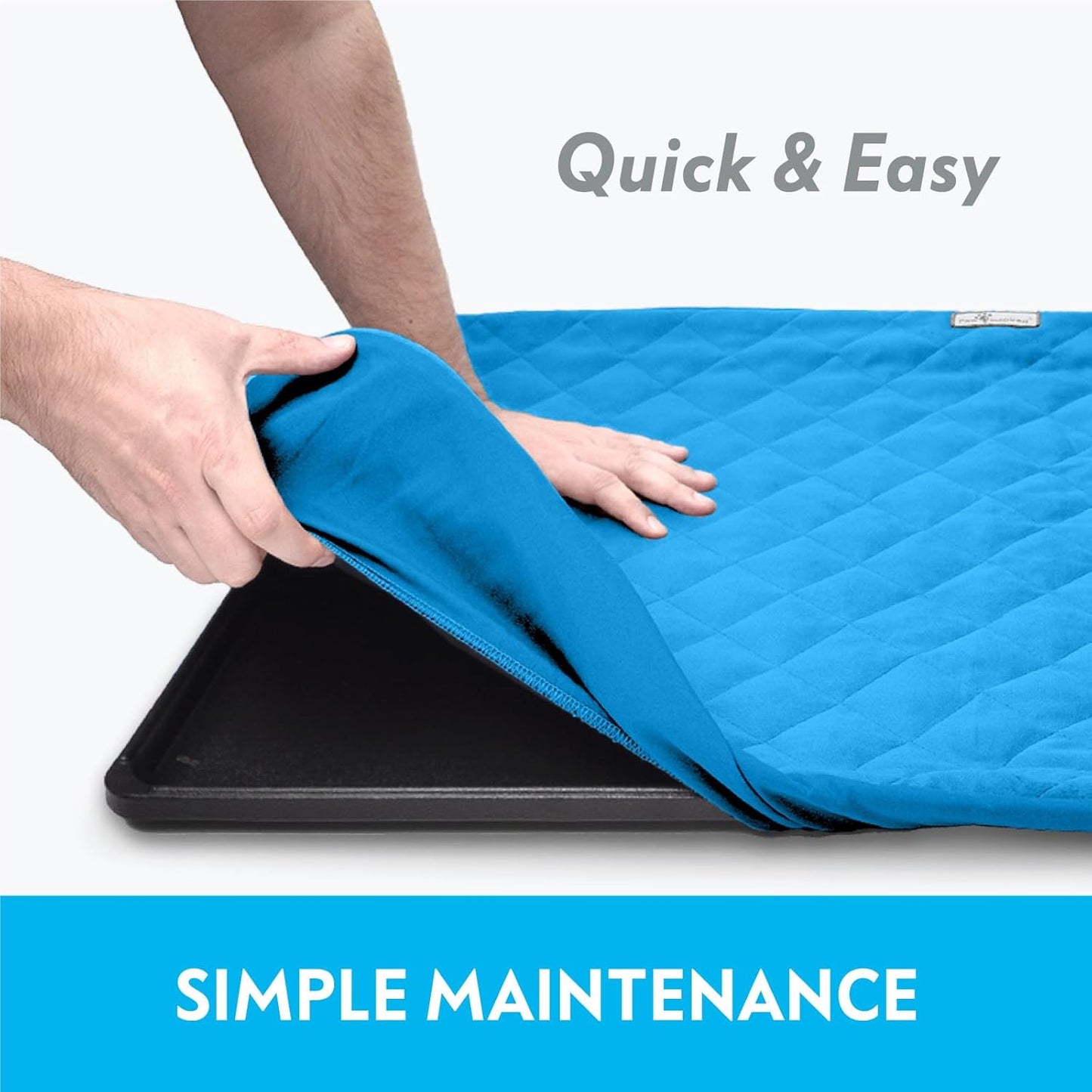 Paw Inspired Fitted Fleece Liner for Ferret Nation, Critter Nation Cage for Ferrets, Rats, Chinchillas, Hedgehogs & Other Small Animals (Blue, Top Pan Liner)