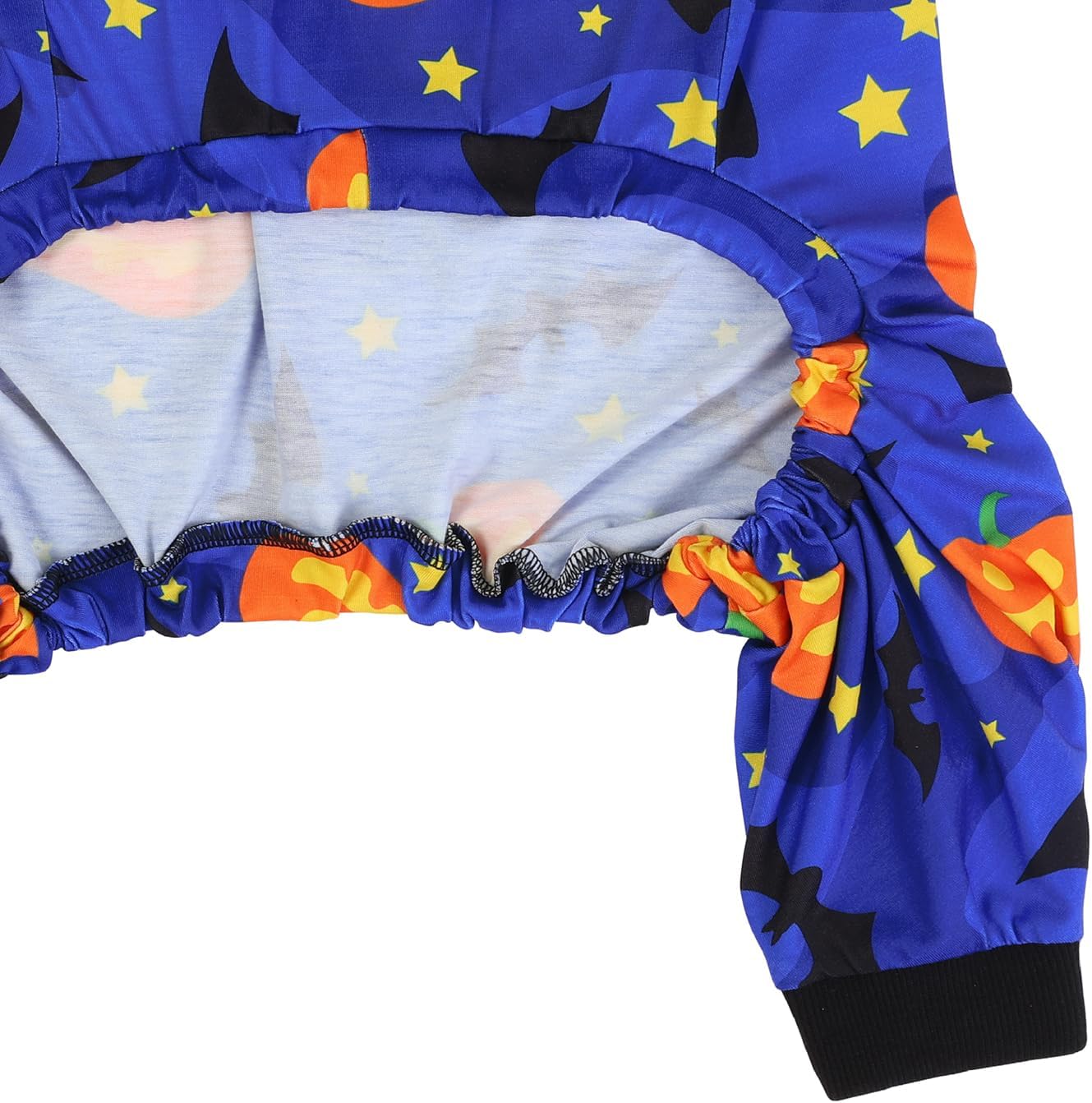 HDE Dog Pajamas One Piece Jumpsuit Lightweight Dog PJs Shirt for M-3XL Dogs Starry Pumpkins - 3XL