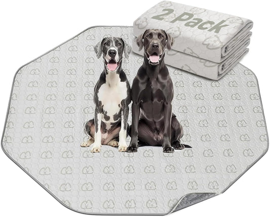 FXW Washable Pee Pads for Dogs, Puppy Pads with Super Absorbent, Specifically Designed for FXW Rollick/Homeplus 24inch 8 Panels Dog Playpen, 29" Octagon, Khaki, 2 Packs