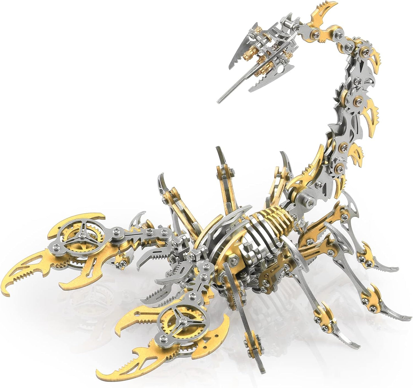 Scorpion 3D Metal Puzzles Kits for Adults Teens – 454 Pcs – Mechanical Assembly Models – 4 Hours to Build – Ideal for Gifts and Decorations (Golden)