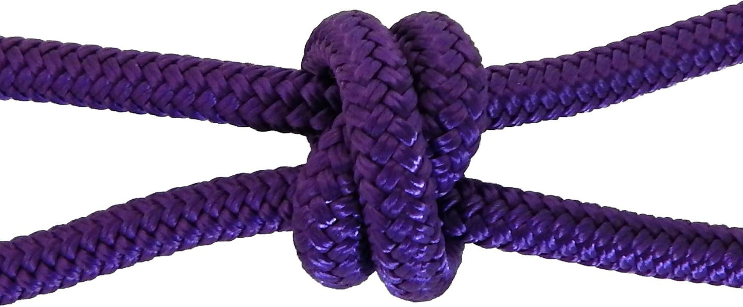 Horse Rope Training Halter - 4 Knot 1/4" Stiff Halter Cord - Used by Famous Trainers Multiple Sizes Multiple Colors